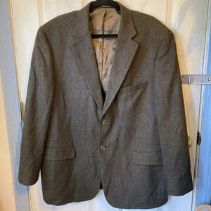 Stafford Jacket Mens 44R Khaki Camel Hair Wool Blend Sportscoat Suit Blazer 3BUT